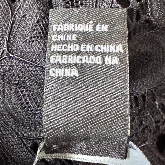 Nude Illusion Mini Dress | Black | Women | M | Open Button-Up Back - Picture 6 of 11